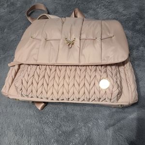 HAPP Brand- Dusty Rose w/ Gold Trim LEVY DIAPER BACKPACK/BAG